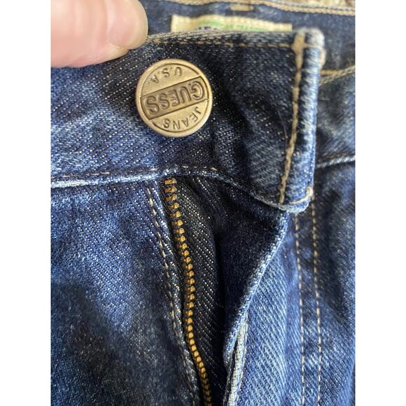 Vintage Guess Jeans Womens 28x34 Denim Straight Leg Triangle Patch 90s Retro - Picture 7 of 14